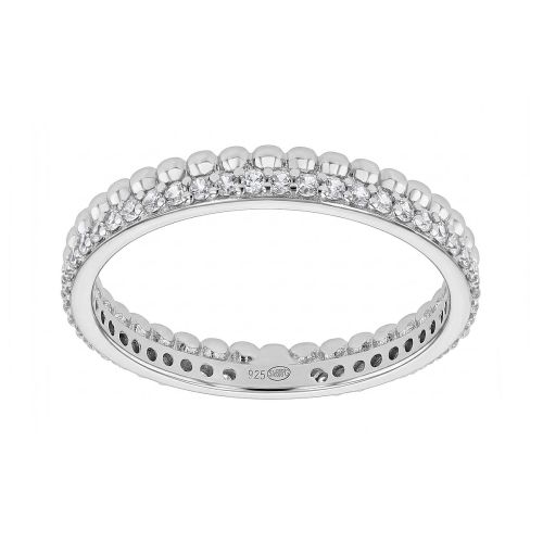 Bague Femme Alliance Perlée EDORA Argent et oxydes EDO70100945
