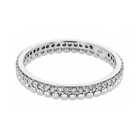 Bague femme alliance perlée edora argent et oxydes edo70100945 – bagues de mariage