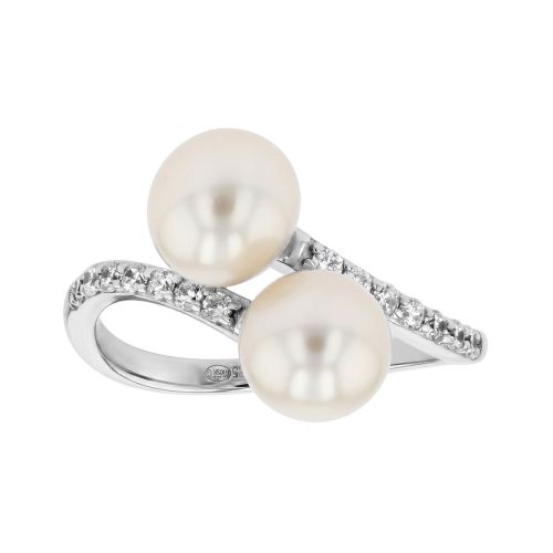 Bague Femme EDORA Argent, Perles d'eau douce et Oxydes de Zirconium EDO70100876