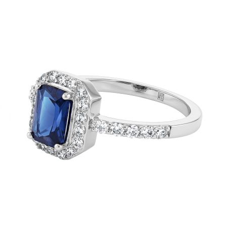Bague femme entourage edora argent et oxydes de zirconium edo70100768 – bagues argent femme