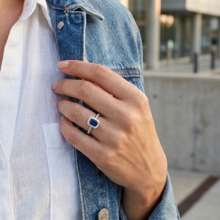 Bague femme entourage edora argent et oxydes de zirconium edo70100768 – bagues argent femme