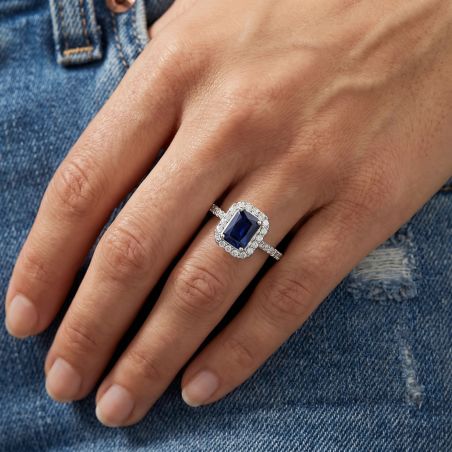 Bague Femme entourage EDORA Argent et Oxydes de Zirconium EDO70100768