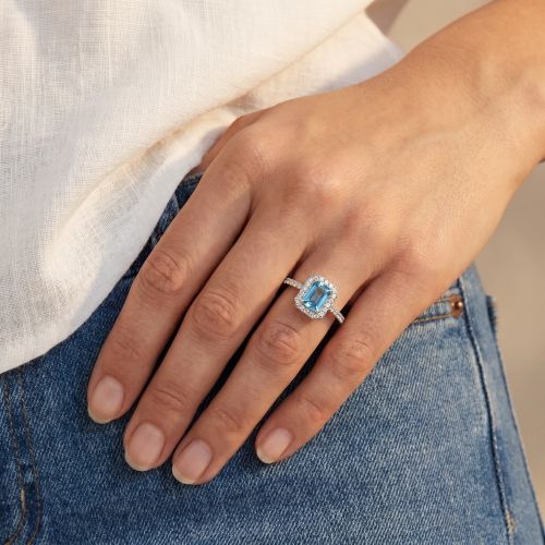 Bague Femme entourage EDORA Argent et Oxydes de Zirconium EDO70100865