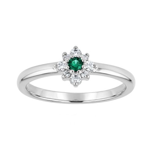 Bague Femme Fleur EDORA Argent et Oxydes de Zirconium EDO70100866