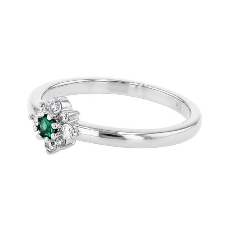 Bague femme fleur edora argent et oxydes de zirconium edo70100866 – bagues argent femme