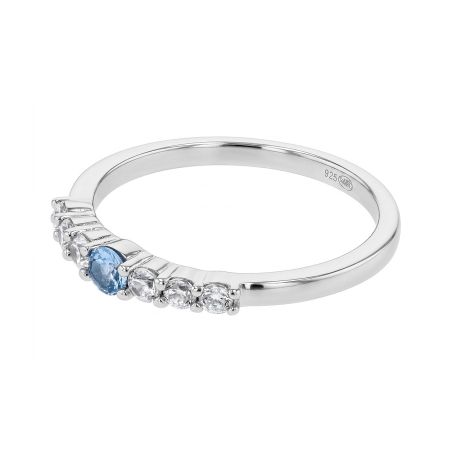 Bague femme solitaire accompagné edora argent et oxydes de zirconium edo70100869 – bagues argent femme