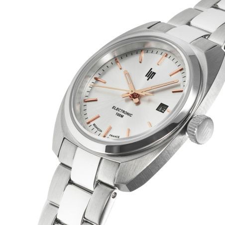 Montre femme lip général de gaulle 31 mm acier gris 671883 – montres françaises