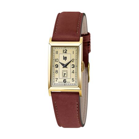 Montre femme lip churchill t18 cuir marron 671014 – montres françaises