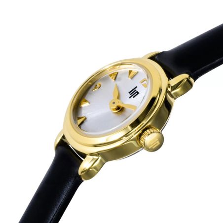 Montre femme lip henriette cuir noir 671618 – montres françaises