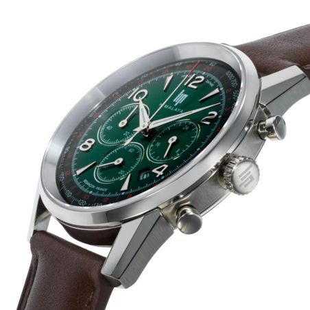 Montre homme chronographe lip himalaya 40mm cuir marron 671718 – montres françaises