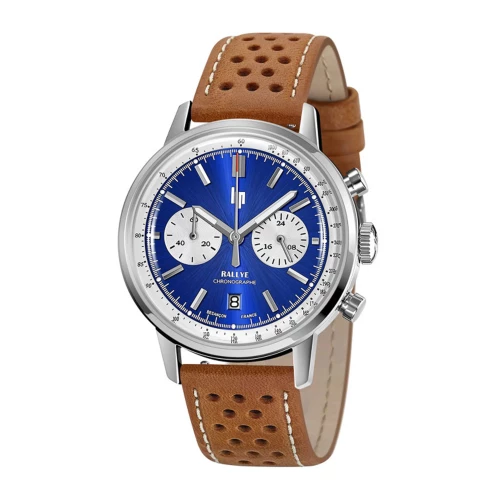 Montre Homme Chronographe LIP Rallye Méca Quartz 39MM Cuir marron 671807