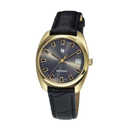 Montre mixte lip général de gaulle cuir noir 671878 – montres françaises