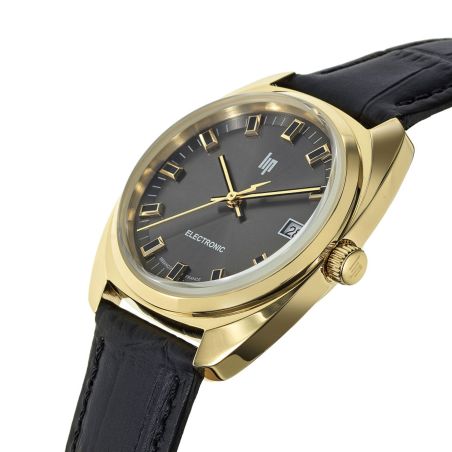 Montre mixte lip général de gaulle cuir noir 671878 – montres françaises