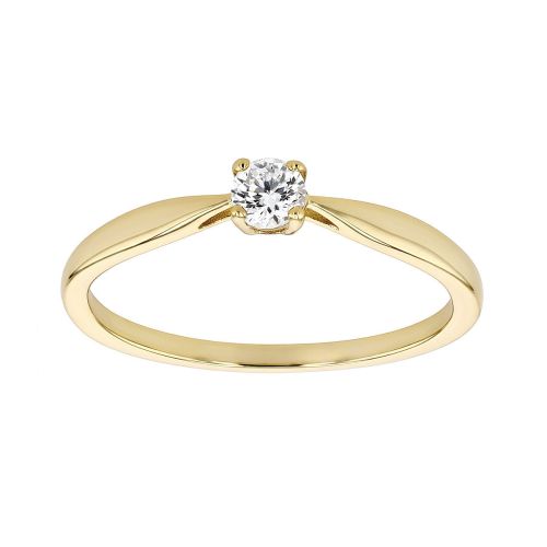 copy ofBague Femme Solitaire EDORA OR 18 carats jaune et Diamant 0,15 cts EDO31H4150