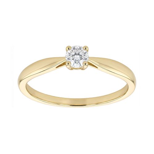 copy ofBague Femme Solitaire EDORA OR 9 carats jaune et Diamant 0,10 cts EDOH31H4100