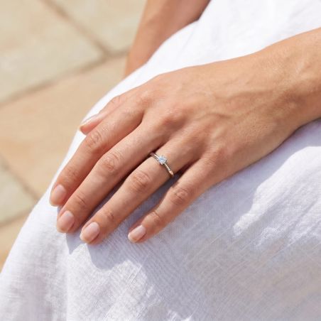 copy ofBague Femme Solitaire EDORA OR 18 carats jaune et Diamant 0,15 cts EDO31H4150