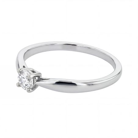 Bague femme solitaire edora or 9 carats blanc et diamant 0,20 cts edoh31h4205. – bagues de fiançailles