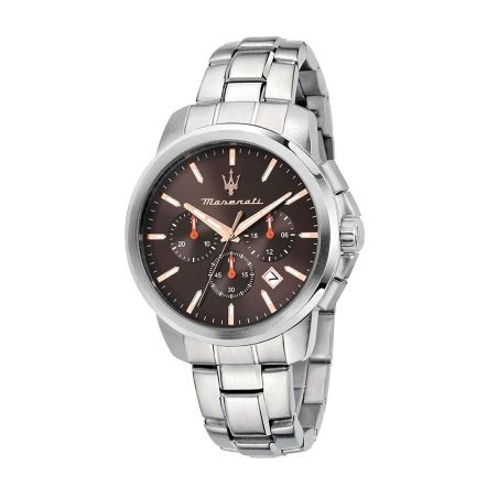 Montre homme maserati successo marron acier gris r8873621050 – analogiques