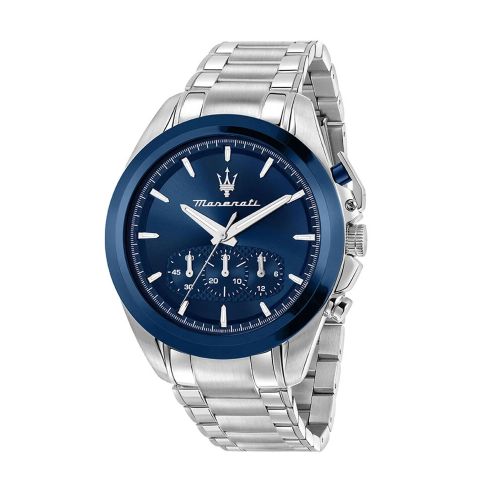 Montre Homme Chronographe Maserati Traguardo Bleu Acier Gris R8873612067