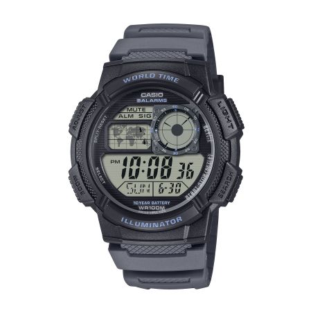Montre homme casio collection world time gris ae-1000w-8avef – digitales