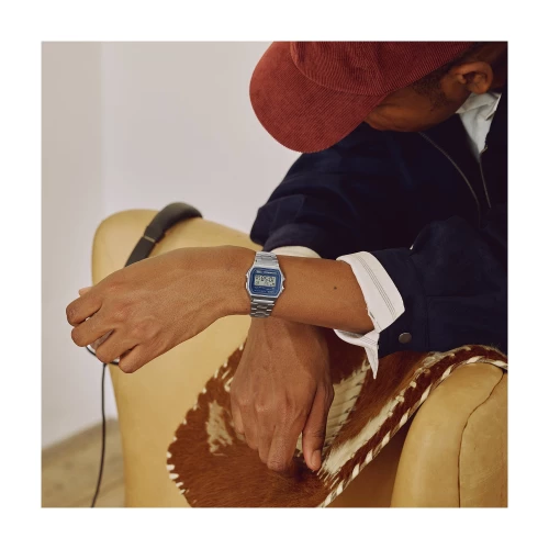 Montre Unisexe CASIO Vintage Iconic Bleu A158WEA-2EF