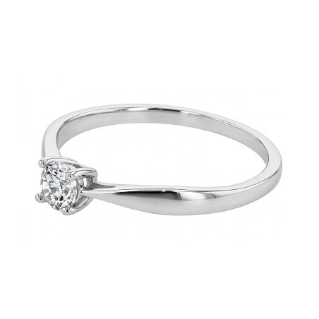 Bague femme solitaire edora or 9 carats blanc et diamant 0,25 cts edoh31h4255 – bagues de fiançailles