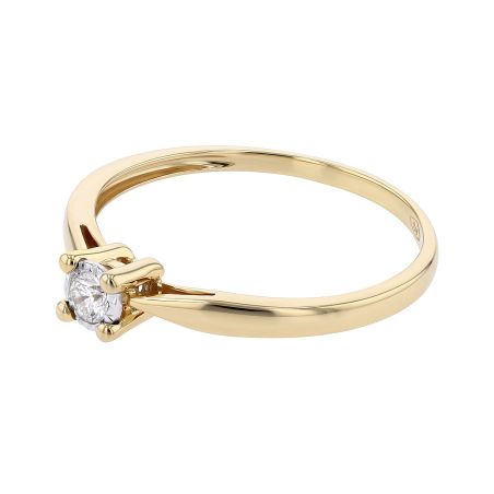 Bague femme solitaire pastille edora or 9 carats jaune et diamants 0,10 ct edob2/551.p.10.j.6.9 – bagues femme diamant