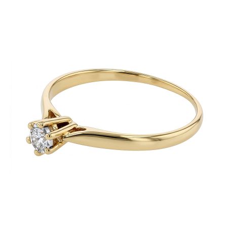 Bague femme solitaire pastille edora or 9 carats jaune et diamants 0,05 ct edob2/001.p.05.j.6.9 – bagues femme diamant