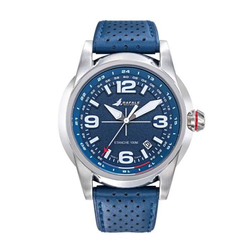 Montre Homme Rafale Solo Display Cadran et Cuir Bleu 666020