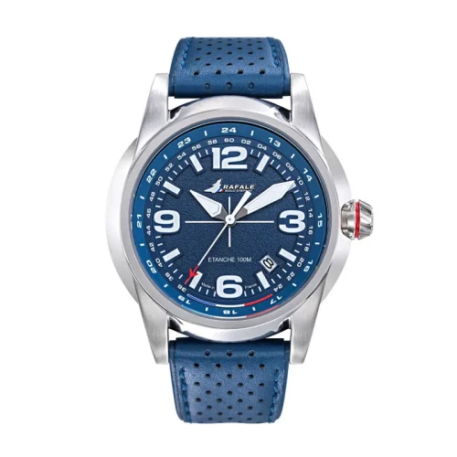 Montre Homme Rafale Solo Display Cadran et Cuir Bleu 666020