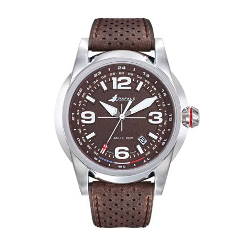 Montre Homme Rafale Solo Display Cadran et Cuir Marron 666021