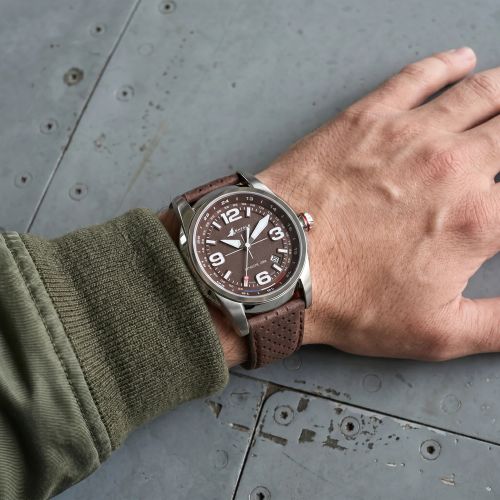 Montre Homme Rafale Solo Display Cadran et Cuir Marron 666021