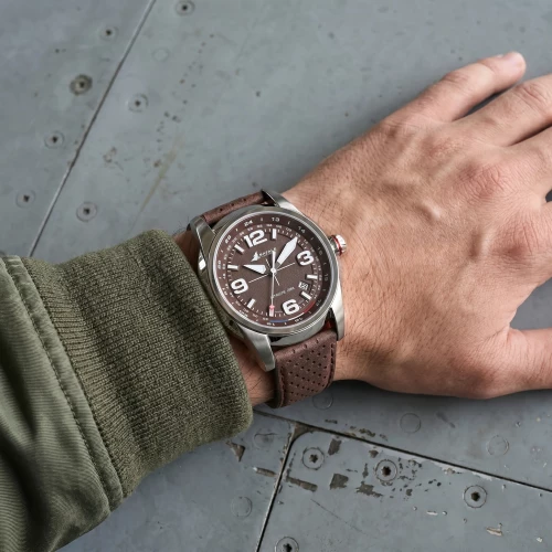 Montre Homme Rafale Solo Display Cadran et Cuir Marron 666021