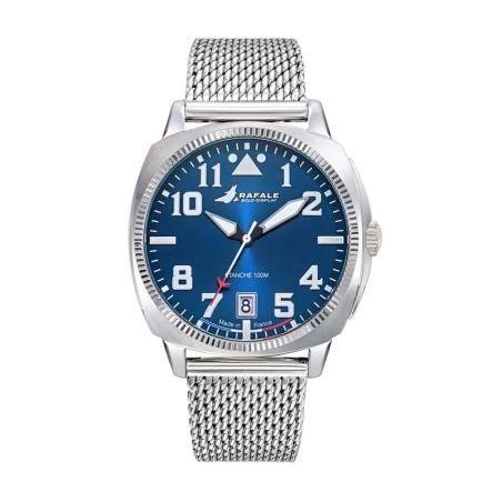 Montre homme rafale solo display coach acier cadran bleu 666031 – montres françaises
