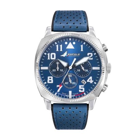 Montre homme rafale solo display coach chrono cuir bleu 666025 – montres françaises