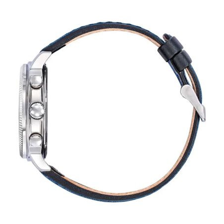 Montre homme rafale solo display coach chrono cuir bleu 666025 – montres françaises