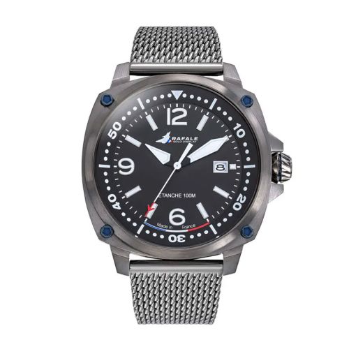 Montre Homme Rafale Solo Display PILOTE Acier Cadran noir 666036