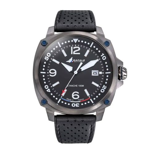Montre Homme Rafale Solo Display PILOTE Cuir Noir 666035