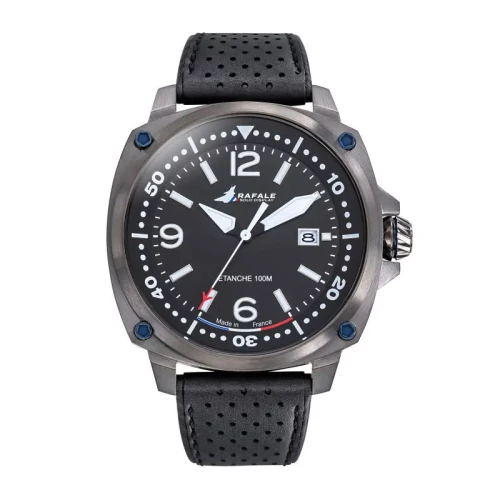 Montre Homme Rafale Solo Display PILOTE Cuir Noir 666035