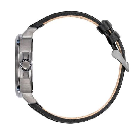 Montre homme rafale solo display pilote cuir noir 666035 – montres françaises