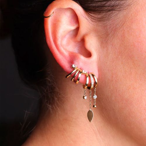 Boucles d'oreilles Femme Créoles ZAG Bijoux Veronica SEX25189-01WHT