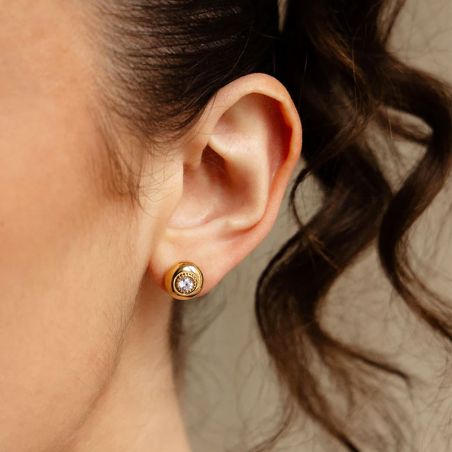 Boucles d'oreilles Femme Puces ZAG Bijoux Galdo SEP27634-01WHT