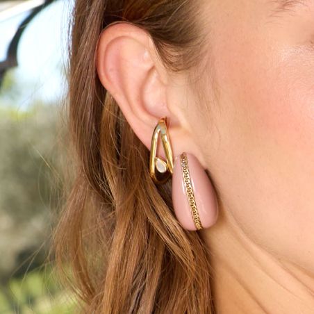 Boucles d'oreilles Femme Créoles ZAG Bijoux Dallol SEM28004-01PNK