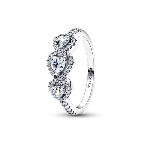 Bague Femme PANDORA Trilogie Cœur Halo 194413C01