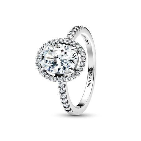 Bague femme pandora spectaculaire halo ovale scintillant 193777c01 – bagues tendances