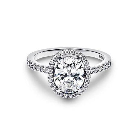 Bague femme pandora spectaculaire halo ovale scintillant 193777c01 – bagues tendances