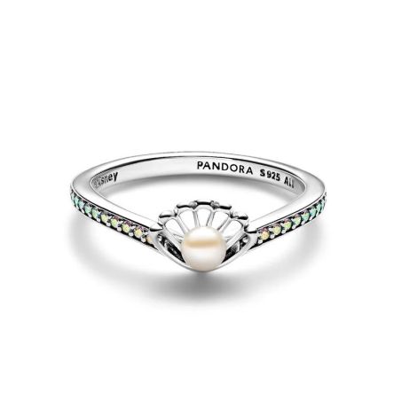 Bague femme pandora perle de culture d’eau douce traitée princesse disney ariel coquillage 193654c01 – bagues tendances