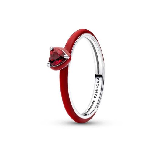Bague Femme PANDORA Cœur Chakra Rouge 193088C05
