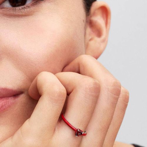 Bague Femme PANDORA Cœur Chakra Rouge 193088C05