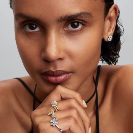 Bague femme pandora cocktail fleur herbier scintillan 193000c02 – bagues tendances